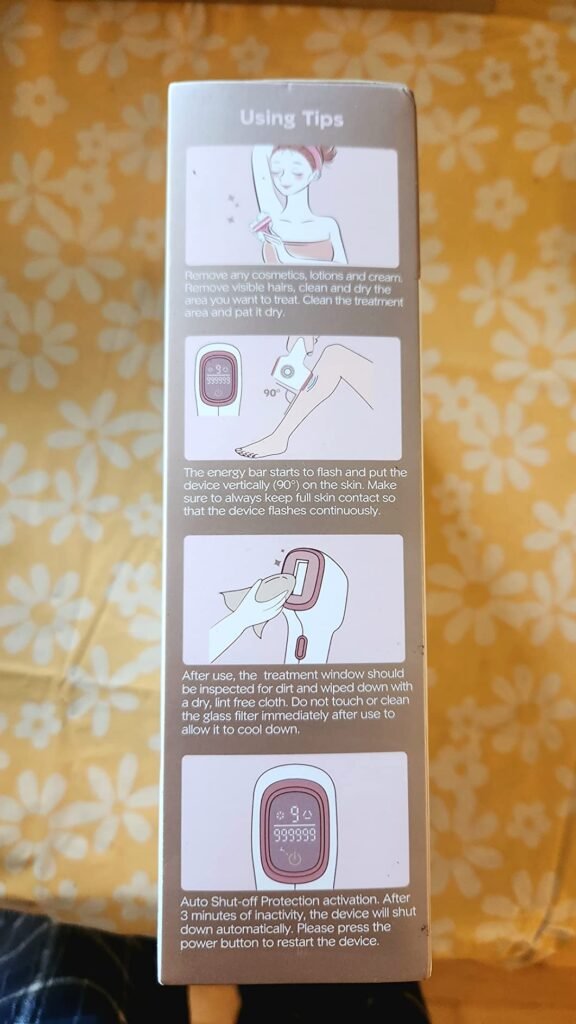 Indicaciones de la depiladora IPL INNZA